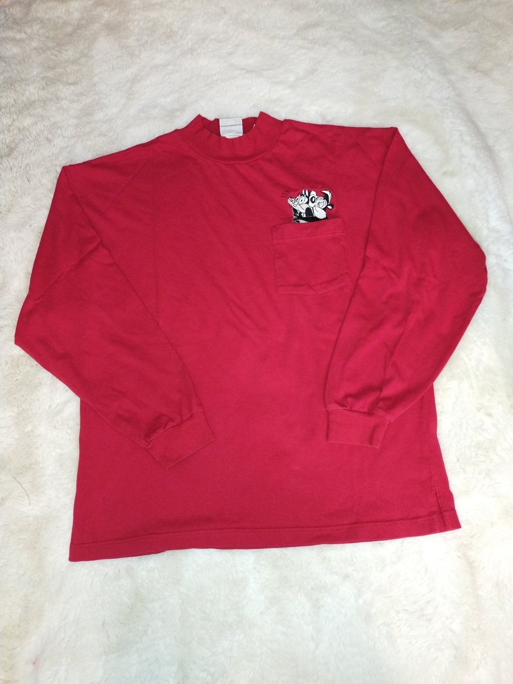 ACME Crimson Crewneck Tee with Chest Pocket